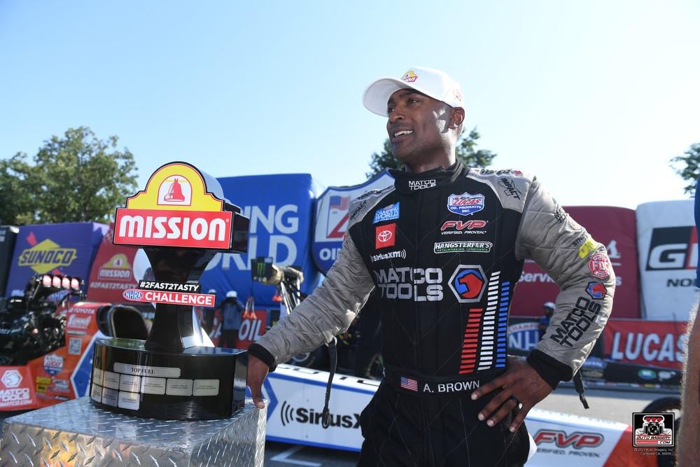 Antron Brown Scores First Mission #2Fast2Tasty Challenge Win at Lucas Oil NHRA Nationals in Brainerd