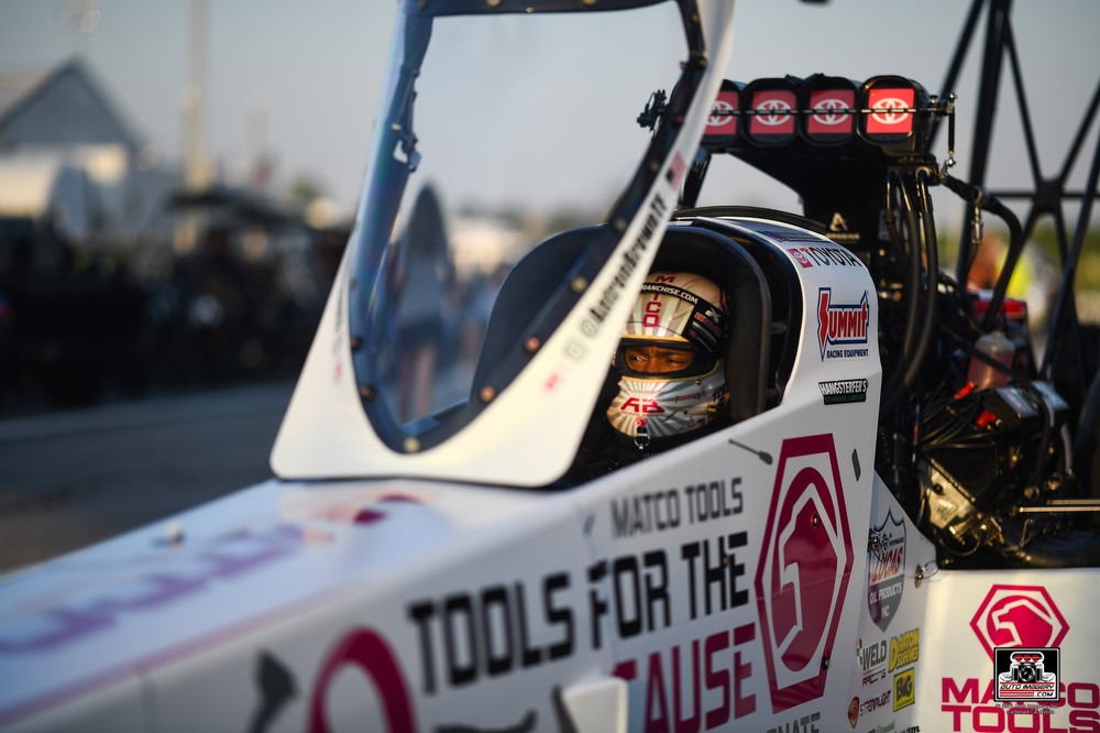 Tricky Track Stops Antron Brown in Second Round at NHRA Midwest Nationals